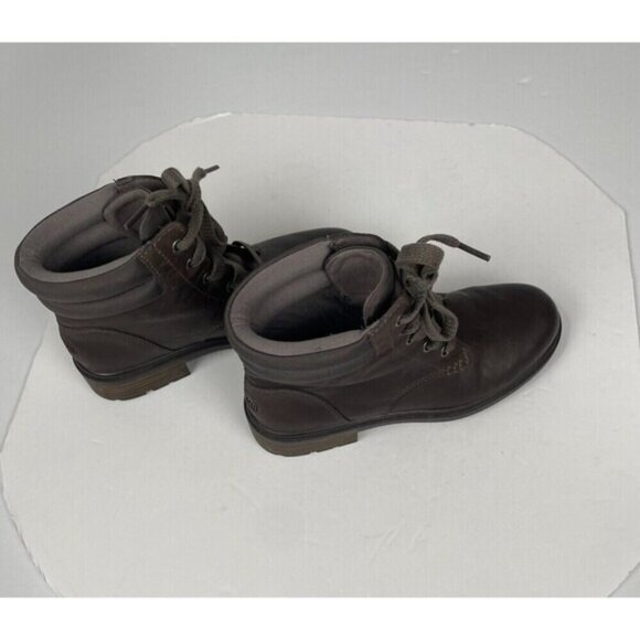 UGG Harrison Lace Thunder Cloud Leather Women’s Size 6 Waterproof Boots 1120777 - Picture 2 of 12